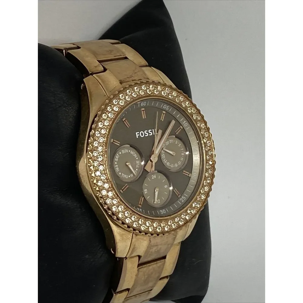 Fossil Stella ES3502 Womens Stainless Steel Analog Dial Quartz Wrist Watch WO177